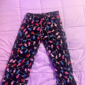 christmas light pajama pants